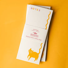 Load image into Gallery viewer, Squiggle Tail Cat - Risograph Notepad