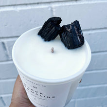 Load image into Gallery viewer, Black Tourmaline Candle · Crystal Infused · 8oz · Wholesale