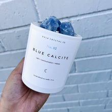 Load image into Gallery viewer, Blue Calcite Candle · Crystal Infused · 8oz · Wholesale