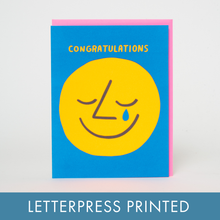 Load image into Gallery viewer, Egg Press Manufacturing - Congrats Tear Letterpress Greeting Card by Ashkahn: Paper tab