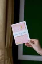 Load image into Gallery viewer, Hand Marbled Greeting Card - Free Spirit Marshmallow