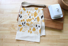 Load image into Gallery viewer, The High Fiber - *NEW* Autumn Leaves and Acorns Kitchen Towel, Handprinted
