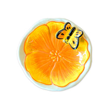 Load image into Gallery viewer, SF Mercantile - Golden Poppy Trinket Tray with Butterfly