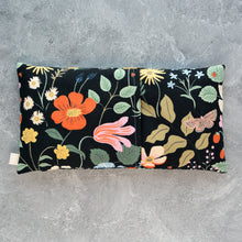 Load image into Gallery viewer, Oversized Eye Pillow in Strawberry Fields Black Botanical