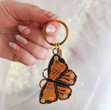 Load image into Gallery viewer, Free Spirit Butterfly Enamel Keychain