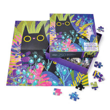 Load image into Gallery viewer, Puzzle 250 PC- Karen Obuhanych - Black Cat No. 2