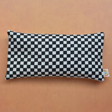 Load image into Gallery viewer, Weighted Eye Pillow in Black and Natural Checkerboard
