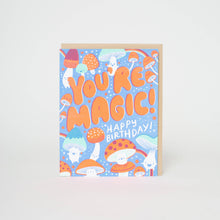 Load image into Gallery viewer, Egg Press Manufacturing - Birthday Magic Mushrooms Letterpress Greeting Card by Hello!Lucky: Paper tab