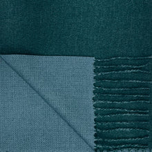 Load image into Gallery viewer, Reversible two tone coloured plain cashmere blend scarf: Black
