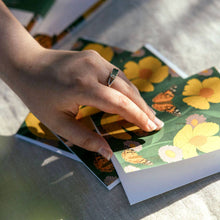 Load image into Gallery viewer, Lesley Goren - Everyday Card- Spring Wildflowers and Stripes: Single