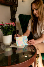 Load image into Gallery viewer, Hand Marbled Greeting Card - Free Spirit Pastel Punch