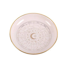 Load image into Gallery viewer, Off White Astrology Wheel Trinket Dish