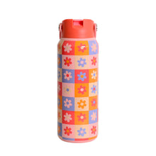Load image into Gallery viewer, Elemental - Core Insulated Leakproof Bottle w/Handle 40oz - Checkered Flowers