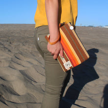 Load image into Gallery viewer, Miss Zip Wristlet: Sunset Stripes