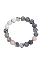 Load image into Gallery viewer, Rhodonite Stone Beaded Bracelet: 4MM