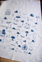 Load image into Gallery viewer, *NEW* Snails Towel, Handprinted Cotton Kitchen Towel