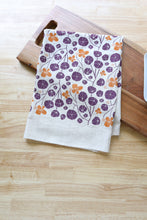 Load image into Gallery viewer, The High Fiber - *NEW* Autumn Floral Nasturtium Kitchen Towel, Handprinted