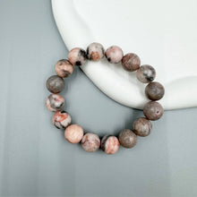 Load image into Gallery viewer, Rhodonite Stone Beaded Bracelet: 4MM