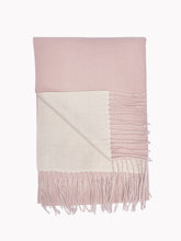 Load image into Gallery viewer, Reversible two tone coloured plain cashmere blend scarf: Black
