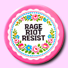 Load image into Gallery viewer, RAGE RIOT RESIST - Button 1.25"