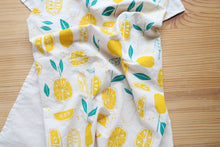 Load image into Gallery viewer, The High Fiber - *NEW Lemon Tea Towel, Handprinted in USA, Natural Cotton