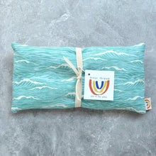 Load image into Gallery viewer, Weighted Eye Pillow in Aqua Waves Cotton