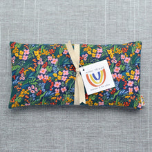 Load image into Gallery viewer, Weighted Eye Pillow in Spring Breeze Navy Cotton