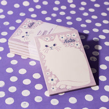 Load image into Gallery viewer, Negative Space Floral Cat - Risograph A2 Notepad