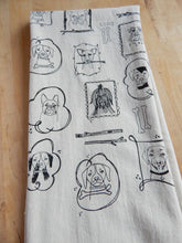 Load image into Gallery viewer, *NEW* Dog Kitchen Towel, Handprinted Cotton Kitchen Towel