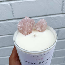 Load image into Gallery viewer, Rose Quartz Candle · Crystal Infused