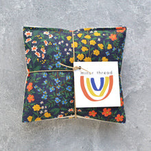 Load image into Gallery viewer, Minor Thread - Lavender Sachet Bundle Wildwood Garden Floral Navy Cotton