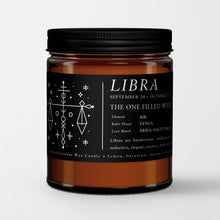 Load image into Gallery viewer, Zodiac Candles / Birthday Candles in Amber Glass I Candlefy