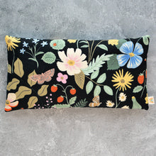 Load image into Gallery viewer, Oversized Eye Pillow in Strawberry Fields Black Botanical