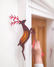Load image into Gallery viewer, Reindeers Sewn Garland