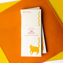 Load image into Gallery viewer, Squiggle Tail Cat - Risograph Notepad