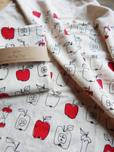 Load image into Gallery viewer, The High Fiber - Apple Towel, Handprinted Cotton Kitchen Towel