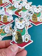 Load image into Gallery viewer, JaneLi.Co - Go Away Maneki Neko Cat Sticker