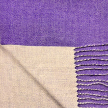 Load image into Gallery viewer, Reversible two tone coloured plain cashmere blend scarf: Black