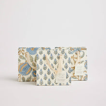 Load image into Gallery viewer, Hand Block Printed Gift Bags (Small) - Blue Stone