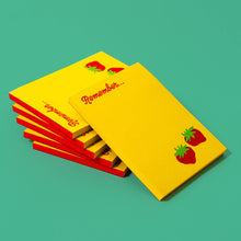 Load image into Gallery viewer, Remember Strawberry - Risograph A2 Notepad