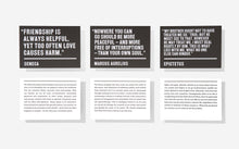 Load image into Gallery viewer, Stoicism Prompt Card Cards, Philosophy Self-Reflection Tool