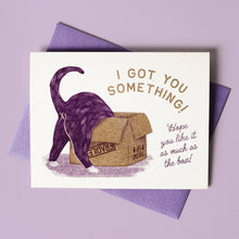 Load image into Gallery viewer, I Got You Something! - Risograph Greeting Card