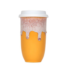 Load image into Gallery viewer, Nova Ceramics Travel Mugs - Grapefruit Ceramic Travel Mug – 16oz with Lid & Sleeve