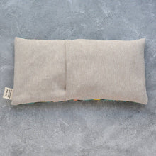 Load image into Gallery viewer, Weighted Eye Pillow in Citrus Grove Teal Cotton