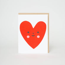 Load image into Gallery viewer, Egg Press Manufacturing - Heart Friend Love Letterpress Greeting Card by Suzy Ultman: Paper tab