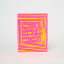 Load image into Gallery viewer, Infinite Positivity Letterpress Greeting Card by Ashkahn