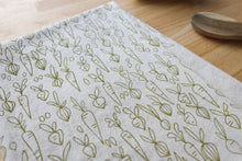 Load image into Gallery viewer, The High Fiber - *NEW* Root Vegetable, Cotton Handprinted Kitchen Towel