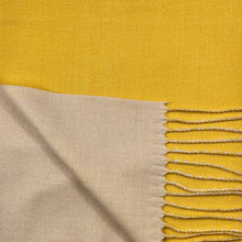 Load image into Gallery viewer, Reversible two tone coloured plain cashmere blend scarf: Black