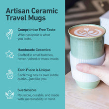 Load image into Gallery viewer, Nova Ceramics Travel Mugs - Emerald 16oz Ceramic Travel Mug – Forest-Inspired & Reusable
