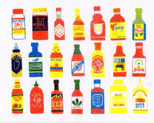 Load image into Gallery viewer, Hot Sauce Risograph Print | 8.5"x11" | Christina Hu